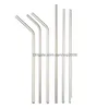 شرب قش 6x241mm 304 Stainless Steel St st reusable Home Party Bar Bar Bar Barware 3pcs