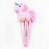 Mignon filles dessin animé Clip de cheval bébé enfants Barrettes PVC BB Pink Hairpins Childre