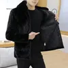 Herrarna ner parkas faux mink päls kappa odla ens moral zip jackor vinter mode mens miljövänliga 231214