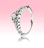 Anillo de boda de Diamond Big Cz CZ Womens con caja original para 925 Sterling Silver Fairy Cuento Tiara Wishbone Anning Ring Gift4804039