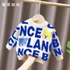 Pullover Kids Autumn Winter Long Sleeve T Shirt Kids Girl Sports Boys Plush Letter Sweatshirt tröja Toppar Baby Undercoat 1 8y 231213