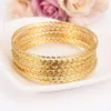 Bracelet 24k Gold Femmes Big Dubai Bride Wedding Bracelet Ethiopian Afrique bijoux arabe Charmgirls India Gifts2359