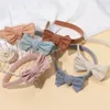 Hair Accessories Baby For Born Toddler Kids Girl Boy Hoop Cotton Headband Autumn/Winter Solid Color Large Bow