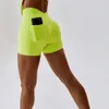 Lu Lu Align Shorts con tasche Pantaloni da allenamento senza cuciture Vita nuda a V Pantaloni da palestra Ragazze Pantaloni da allenamento Short De Sport Yoga Lemon LL Femme