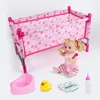 Casa de boneca acessórios cadeiras de balanço balanço cama jantar cadeira bebê jogar simulação móveis brinquedo fingir 231213