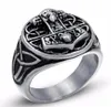 Hele 2018 Mode-sieraden Bague Odin 039s Symbool Van Noorse Viking Hamer Ring Biker Rvs Ringen Voor Mannen 6C02748227634