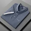 Herenpolo's Zomerkleding met korte mouwen Katoen Slim Fit Trend Business Casual Polo T-shirt met omgeslagen kraag Ademende tops