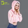 Women's Fur Faux Fur Christmas Multicolor Stage Clothes Hooded Women LED Luminous Faux Fur Coat Lady Bar dance Show Nightclub Clothes 231213