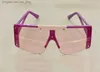Design Luxury Shield Solglasögon för kvinnor Populära mode Solglasögon UV -skydd Big Connection Lens Frameless Top kommer med paketet