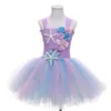 Girl's Dresses Girl Princess Mermaid Tutu Dress Under the Sea Princess Kids Dresses For Girls Birthday Party Costume With Flower Headband 231213