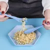 ディナーウェアセット4PCSカトラリー小麦ストローポータブルスプーンフォークチョップスティック食器旅行キッチンアクセサリー普遍的な