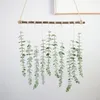 Decorative Flowers Simulated Eucalyptus Dream Catcher Artificial Leaf Green Plant Hanging Welcome Doorplate Wall Ornaments