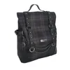 Plaid Gothic Punk Rock Chain Sac à dos Femmes Techwear Goth SAC A DOS MOCHILAS Sacs d'école pour adolescentes Bagpack 2109132293