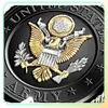 New Domineering US Federal Ring ArmyBadge Slogan This We039ll Defend Men Twotone Engagement2350232