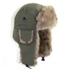Trapper Hats Mens Winter Trooper Earflap Warm Russian Waterproof Ski Hat Bomber Cap Ear Protectors 231213