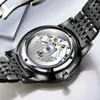 Wristwatches Two-pin Semi-automatic Mechanical Watch Men With Calendar Leisure Steel Waterproof Through