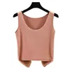 Camisoles & Tanks Women Vest Double-sided Thick Plush Sleeveless Elastic Soft Warm Lady Bottoming Top Inner Wear Tank Winter Underwear