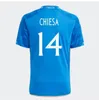 2023 2024 Italiaanse jersey Italiaanse voetbalshirts SCAMACCA IMMOBILE CHIESA voetbalshirts RASPADORI JORGINHO BARELLA BASTONI VERRATTI Maglia Italiana