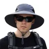 Berets 2023 Mode Sommer Eimer Hut Männer Outdoor Angeln Wandern Strand Hüte Mesh Atmungsaktive Anti UV Bergsteigen Sport Casual Ca