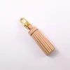 Real Vachetta Leather Tassel Bag Charm Accessories For Designer Handbag Decoration Hanging Key Charm Holder Purse Ornament 6 Color259R