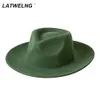 Chapeaux à large bord seau en gros femmes hommes laine Fedoras coloré solide casquette classique Couple Panama chapeau 231213