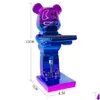 Decorative Objects Figurines Trendy Watch Display Stand Electroplating Cartoon Bear Animal Resin Ornaments Jewelry Storage Rack Celebr Dhpub