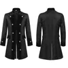 Vestes pour hommes Mode Printemps Trench-Coat Vintage Steampunk Pardessus Tailcoat Médiéval Gothique Vampire Cosplay Costume Homme Tops