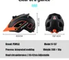 Cycling Helmets PEMILA Men MTB Bicycle Helmet Bike Safely Cap Ultra lightweight Mountain Road Sports Riding With LED Tail light 231213