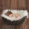 Dekens Fashion Born Baby Deken Schattige Kinderen Pography Props Accessoires Peuter erover Harige