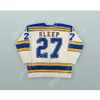 GDSIR Custom 1975-77 WHA Mike Sleep 27 Phoenix Roadrunners White Hockey Jersey New Ed S-M-L-XL-XXL-3XL-4XL-5XL-6XL