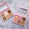 Blush 3D Peach Blusher Bar Cheek Blush Powder Makeup Bronzer Kit Palette with Brush Makeup Peach Cosmetics for Face Pink Make Up 231214