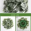 Decorative Flowers 1pc Artificial Eucalyptus Leaf Wreath Spring & Summer Greenery Branch White Berries Front Door Welcome Ornament Windows