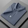 Herenpolo's Zomerkleding met korte mouwen Katoen Slim Fit Trend Business Casual Polo T-shirt met omgeslagen kraag Ademende tops