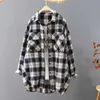 Women's Blouses Shirts Button-Down Shirts Chic Women Elegant Blouses Cotton Casual Plaid Long Sleeve Tops Summer 2023 Oversized Korean Fashion Clothing YQ231214