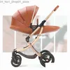 Carrinhos # Strollers # Strollers Carrinho de bebê de luxo 3 em 1 transporte com assento de carro casca de ovo nascido couro alto Landscapestrollers05 Drop Deliver Dhjv6 Q231215