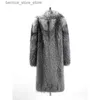 Futro męskie Faux Fur Pfhq 2023 Luźne modne imitacja płaszcza włosów news Faux Fur Fur Fur Długie ubrania męskie ubrania darmowa wysyłka 21q4429 Q231212