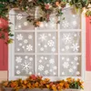 38 pçs/lote flocos de neve brancos adesivos de vidro para janela decoração de natal adesivos eletrostáticos de dupla face decalque adesivos de parede