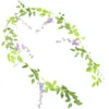 Dekoratif çiçekler simüle wisteria şeritler sahte çiçek yapay asılı bitkiler dekor asma Noel ipek bez düğün