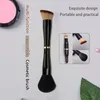 Makeup Brushes 4 in 1 Brush Set Cacheer for Foundation Blusher Feed Shadow Double End Travel G0J9