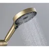 Cabeças de chuveiro do banheiro escovado ouro mão chuveiro cabeça banheiro ouro terminado plástico chuva chuveiro spray banho handheld chuveiro cabeças 231213