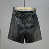 Shorts femininos designer de marca botas e calças primavera verão nova cintura alta solta emagrecimento preto fundo perna larga f845