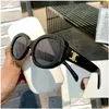 Sunglasses 2023 Oval Frame Designer Ladies Style Women Vintage Black White Shades Fashion Eyewear Outdoor S49 Drop Delivery Accessori Otcz6