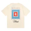 Maglietta da uomo Rhude Tess Designer di alta qualità Moda casual Manica corta Europa America Uomo Donna Magliette girocollo US