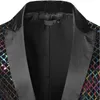 Men's Suits ( Blazer Pant ) Fashion Men Sequin Suit 2 Piece Gold / Silver 2023 Luxurious Stage Party Plaid Loose Dress Set