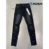 Purple Jeans Men's Jeans 2023 Purple Brand Solid Streetwear Fashion Black Denim Slim Stretch Purple Jeans Designer 417