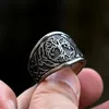 Bröllopsringar Beiers 316L Rostfritt stål Livsträd signatur Ring Classic Mens Viking Amulet Ring Nordiska herrsmycken Partihandel 231213