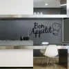 Наклейки на стену «Bon Appetit Food» для ресторана, кухни, украшения комнаты, виниловые наклейки «сделай сам», Adesivo De Paredes, наклейки для дома, художественные плакаты, бумага