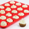 Silikon-Muffinform, Mini-Cupcake-Form für 24 Tassen, antihaftbeschichtete, BPA-freie Silikon-Backform, 1 Packung 122121