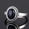 Pierścienie ślubne 925 Pierścień srebrny Naturalny 8x10 mm Owal