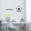 Soccer into Goal Football Wall Stickers for Kids Room Baby Boy Room Wall Decals Living Room Bedroom Home Decorative Stickers PVC